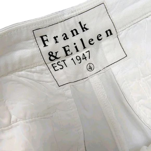 Frank & Eileen Wicklow Italian Chino White Women's 4 CURRENT STYLE! Preppy - Picture 6 of 12
